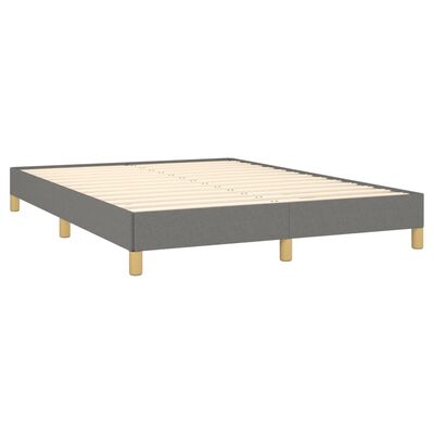 vidaXL Bedframe stof donkergrijs 140x190 cm