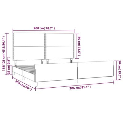 vidaXL Bedframe zonder matras 200x200 cm fluweel donkergroen