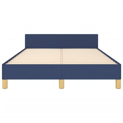 vidaXL Bedframe met hoofdbord stof blauw 120x190 cm