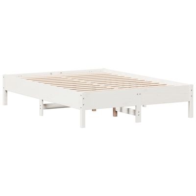 vidaXL Bedframe zonder matras massief grenenhout wit 120x190 cm