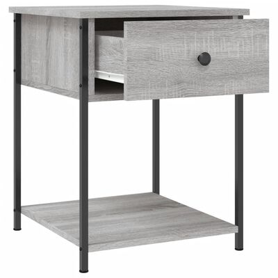 vidaXL Nachtkastjes 2 st 44x45x58 cm bewerkt hout grijs sonoma eiken