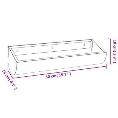 vidaXL Plantenbak 50x16x10 cm cortenstaal