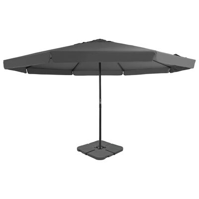 vidaXL Parasol met draagbare voet antracietkleurig