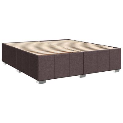 vidaXL Bedframe zonder matras stof donkerbruin 180x200 cm