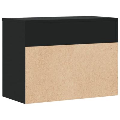 vidaXL Schoenenbank 60x30x45 cm bewerkt hout zwart