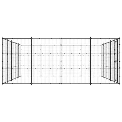 vidaXL Hondenkennel 24,2 m² staal