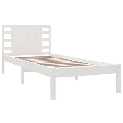 vidaXL Bedframe zonder matras massief grenenhout wit 140x200 cm