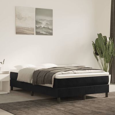 vidaXL Bedframe fluweel zwart 120x200 cm