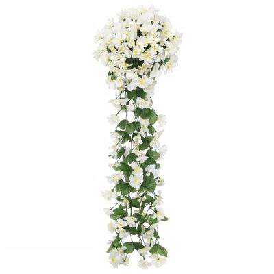 vidaXL Kerstslingers met bloemen 3 st 85 cm wit