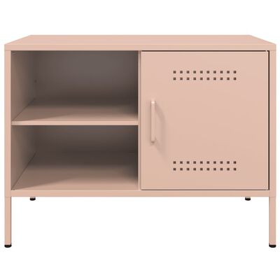 vidaXL Tv-meubel 68x39x50,5 cm staal roze