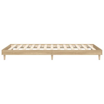 vidaXL Bedframe zonder matras hout sonoma eikenkleurig 90x200 cm