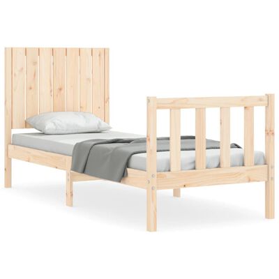 vidaXL Bedframe met hoofdbord massief hout