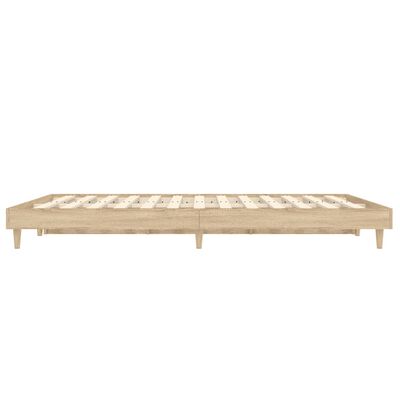 vidaXL Bedframe zonder matras hout sonoma eikenkleurig 120x190 cm