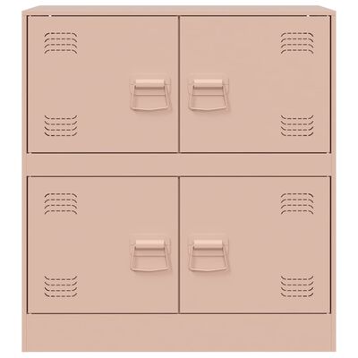 vidaXL Dressoir 67x39x73 cm staal roze