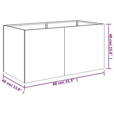 vidaXL Plantenbak 80x40x40 cm cortenstaal