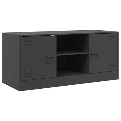 vidaXL Tv-meubel 99x39x44 cm staal zwart