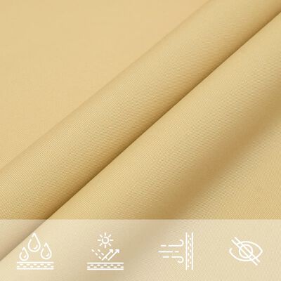 vidaXL Zonnezeil 5x3,5 m 100% polyester oxford zandkleurig