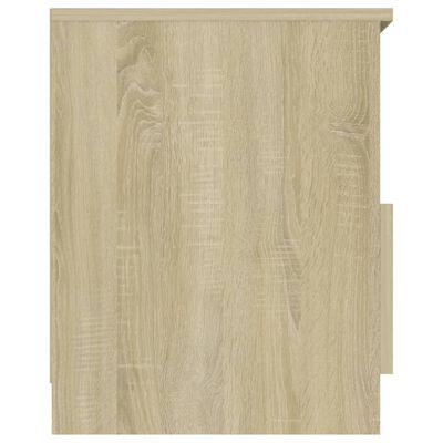 vidaXL Nachtkastje 40x40x50 cm bewerkt hout sonoma eikenkleurig