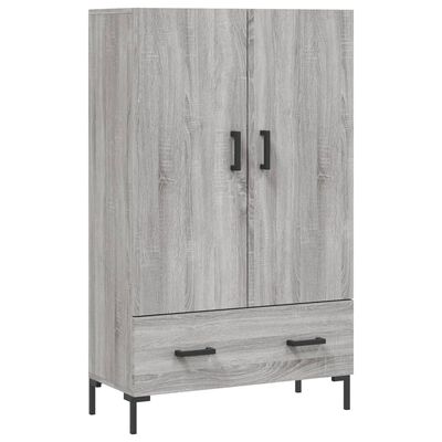 vidaXL Hoge kast 69,5x31x115 cm bewerkt hout grijs sonoma eikenkleurig