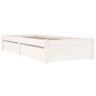 vidaXL Bedframe met lades wit 75x190 cm