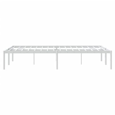 vidaXL Bedframe metaal wit 135x190 cm