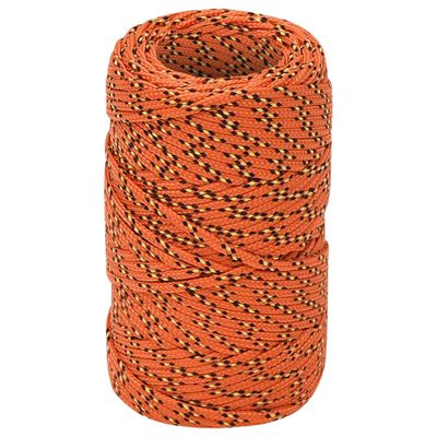 vidaXL Boottouw 2 mm 250 m polypropyleen oranje