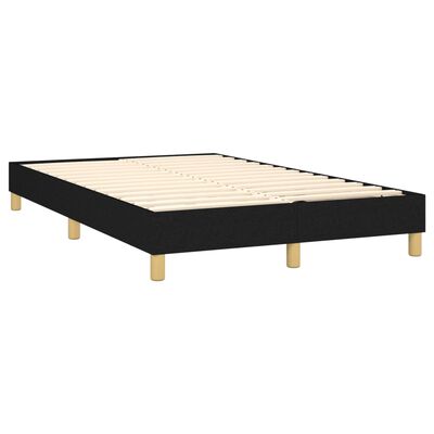 vidaXL Boxspring met matras en LED stof zwart 120x200 cm