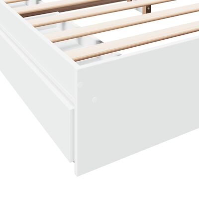 vidaXL Bedframe met lades bewerkt hout wit 200x200 cm