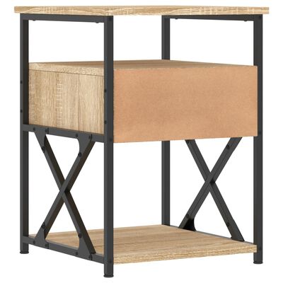 vidaXL Nachtkastjes 2 st 40x42x55 cm bewerkt hout sonoma eikenkleurig