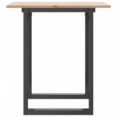 vidaXL Eettafel O-frame 60x60x75 cm massief grenenhout en gietijzer