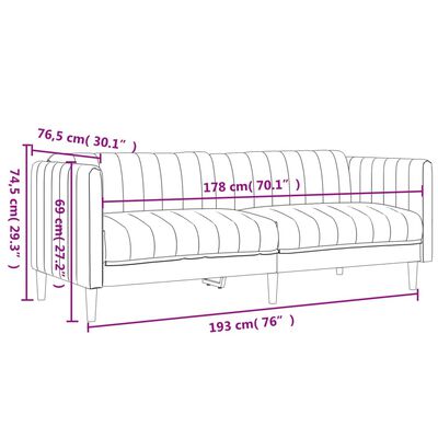 vidaXL 2-delige Loungeset stof zwart