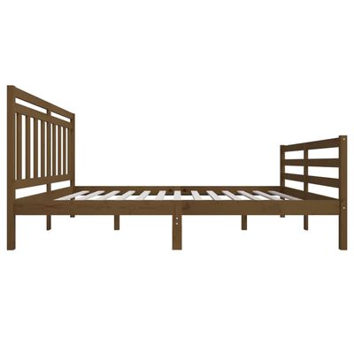 vidaXL Bedframe massief hout honingbruin 160x200 cm