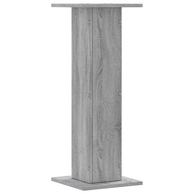 vidaXL Plantenstandaards 2 st 30x30x80 cm bewerkt hout grijs sonoma