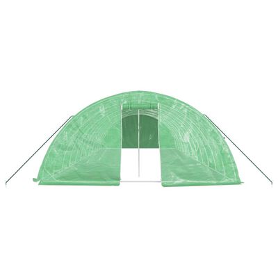 vidaXL Tuinkas met stalen frame 60 m² 12x5x2,3 m groen