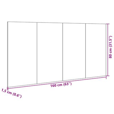 vidaXL Hoofdbord met kastjes 160 cm bewerkt hout bruin eikenkleurig