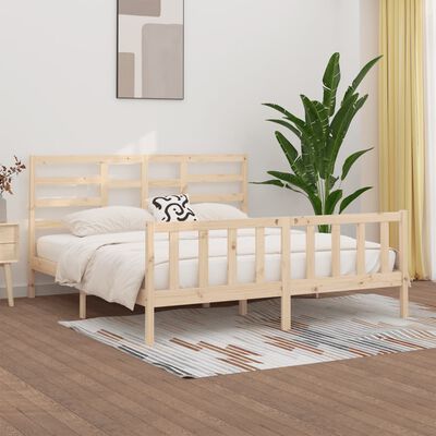 vidaXL Bedframe massief grenenhout 200x200 cm