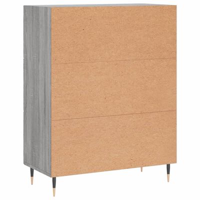 vidaXL Dressoir 69,5x34x90 cm bewerkt hout grijs sonoma eikenkleurig