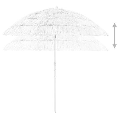 vidaXL Strandparasol Hawaï 240 cm wit