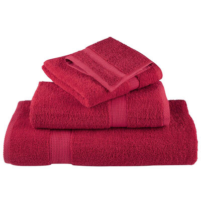 vidaXL 6-delige Handdoekenset SOLUND 600 g/m² rood