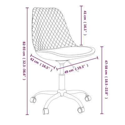 vidaXL Eetkamerstoelen 4 st draaibaar stof lichtgrijs