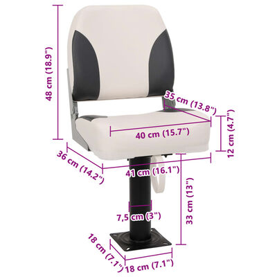 vidaXL 2-delige Bootstoelenset inklapbaar lage rugleuning fixeerlus