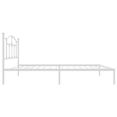 vidaXL Bedframe met hoofdbord metaal wit 80x200 cm