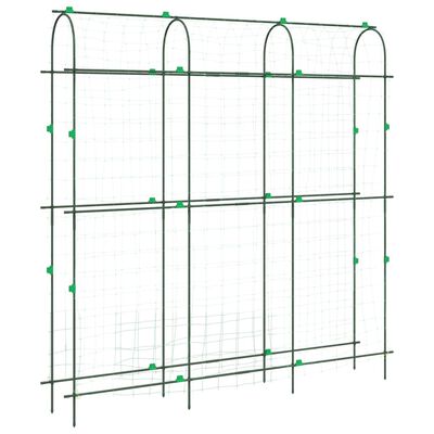 vidaXL Plantenklimrek U-vorm 181x31x182,5 cm staal