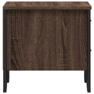 vidaXL Nachtkastjes 2 st 40x30x40 cm bewerkt hout bruin eikenkleur