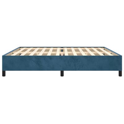 vidaXL Bedframe fluweel donkerblauw 200x200 cm