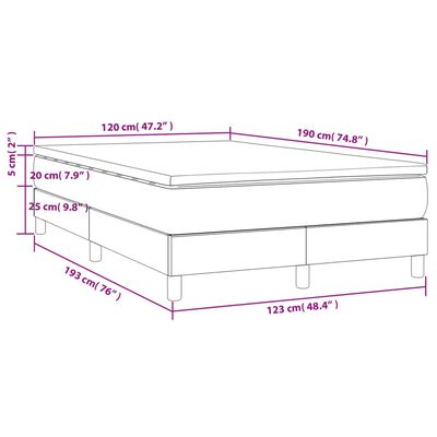 vidaXL Boxspring met matras fluweel donkergroen 120x190 cm