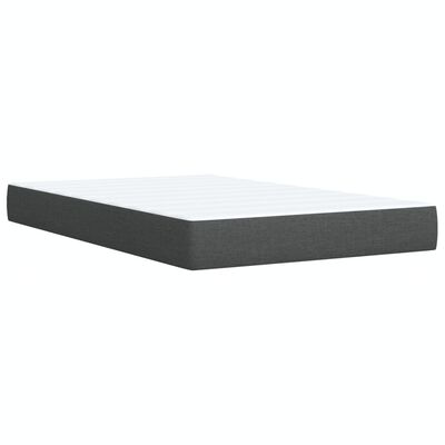 vidaXL Boxspring met matras stof donkergrijs 120x190 cm