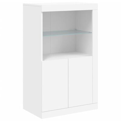 vidaXL Dressoir met LED-verlichting 283x37x100 cm wit