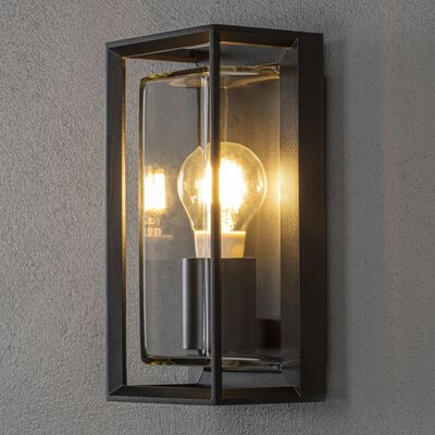 KONSTSMIDE Wandlamp Brindisi glas matzwart