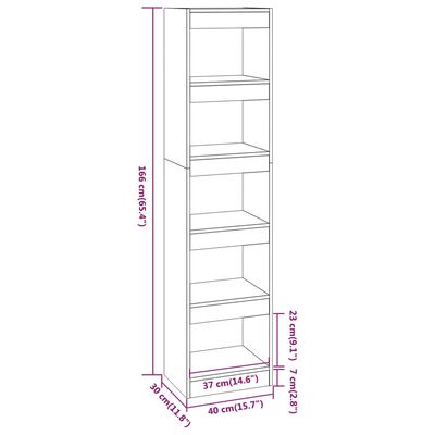 vidaXL Boekenkast/kamerscherm 40x30x166 cm grijs sonoma eikenkleurig